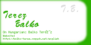 terez balko business card